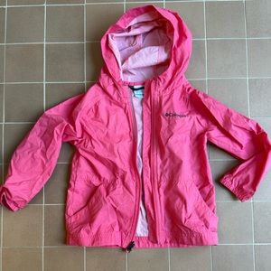 Columbia Pink Rain Windbreaker Jacket Shell 4T